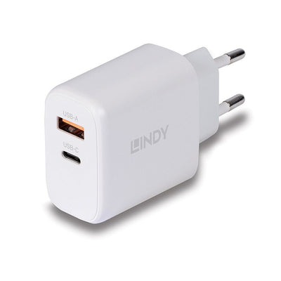 Lindy 73428 Caricabatterie per dispositivi mobili Universale Bianco AC Ricarica rapida Interno [LINDY73428]