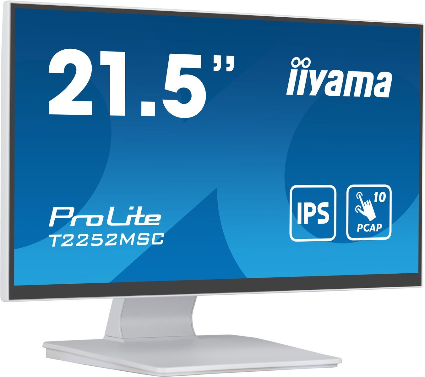 iiyama ProLite T2252MSC-W2 Monitor PC 54,6 cm (21.5") 1920 x 1080 Pixel Full HD LCD Touch screen Tavolo Bianco [T2252MSC-W2]