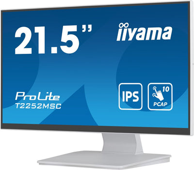 iiyama ProLite T2252MSC-W2 Monitor PC 54,6 cm (21.5") 1920 x 1080 Pixel Full HD LCD Touch screen Tavolo Bianco [T2252MSC-W2]