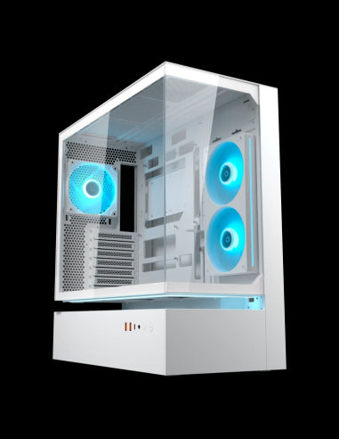 COUGAR CASE M.TOWER CFV235 WHiTE TG 240 REV+120ARGB FAN RGB HUB SYNC LED ST [CGR-2DA4W]
