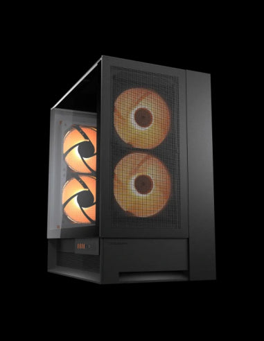 COUGAR CASE MID TOWER OMNY X BLACK 2*TG 4*FAN ARGB + HUB (supp GPU VERTICAL [CGR-2WA3B-RGB]