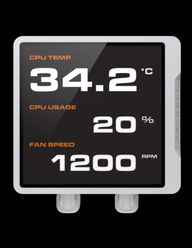 COUGAR RAFF. LIQUIDO POSEIDON VISTEK PRO ARGB 240 WHITE IPS TFT 3.9'' [CGR-PSDVPRGB-W-240]