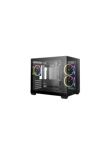 DEEPCOOL CASE MICRO ATX CG330 3F BLK 2xTG 3xARGB FAN (sup 360) [R-CG330-BKNGM3-G]