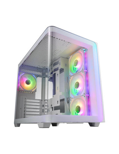 FSP FORTRON CASE M.TOWER M580-WA WHITE TG CURVE 4ARGB COOL 2USB3 TYPEC POC0 [POC0000255]