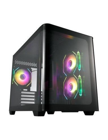 FSP FORTRON CASE M.TOWER S380 BA PANELLO LATERALE CURVO 3xARGB FANS [POC0000242]