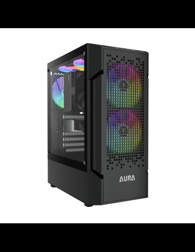GAMDIAS CASE MID TOWER AURA GC7 ARGB TG 3x120mm FAN ARGB FILTRO MAGNETICO M [AURA GC7 ARGB]