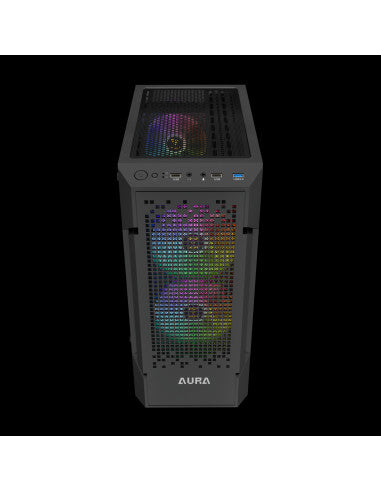 GAMDIAS CASE MID TOWER AURA GC7 ARGB TG 3x120mm FAN ARGB FILTRO MAGNETICO M [AURA GC7 ARGB]