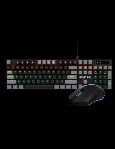 GAMDIAS KIT TAST + MOUSE HERMES E6 ELITE TAST MECCANICA E MOUSE OTTICO [HERMES E6 ELITE]