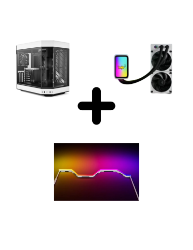 HYTE BUNDLE case Y60W bianco+ diss liq. THICC Q60 + led LN60LED WHT [BUNDLE60W]