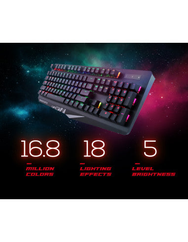MAD CATZ GAMING TAST. S.T.R.I.K.E. 4 BLACK MECCANICA 104 TASTI RGB US LAYOU [KS13MMUSBL000-0]