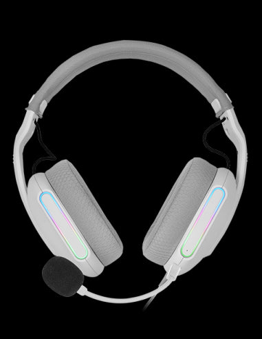 MARSGAMING GAMING CUFFIA+MIC MHPRO WHITE RGB PC MAC CONSOLES SAMRTHPONE TAB [MHPROW]