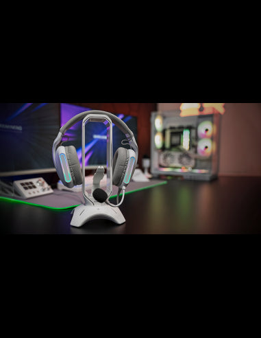 MARSGAMING GAMING CUFFIA+MIC MHPRO WHITE RGB PC MAC CONSOLES SAMRTHPONE TAB [MHPROW]