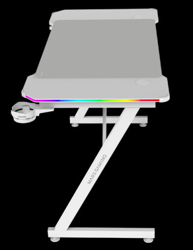 MARSGAMING GAMING DESK MGDX120RGBW 120X60CM RGB REMOTE CTRL, XL PAD, HOLDER [MGDX120RGBW]