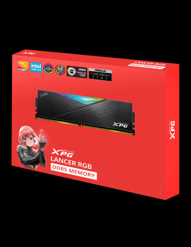 MEM DDR5 ADATA XPG LANCER RGB 96GB (2x48GB) 6400MH BLACK AX5U6400C3248G-DCL [AX5U6400C3248GDCLARB]