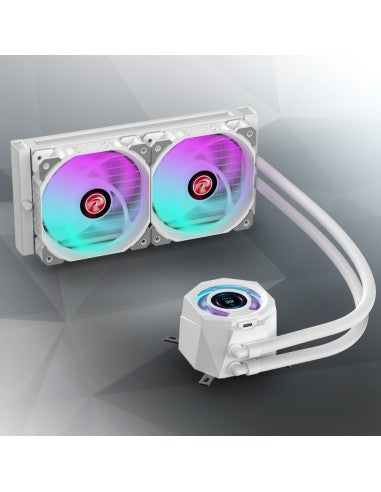 RAIJINTEK DISSIP LIQUIDO CYCLOPS 240 WHITE ARGB PWN LCD TFT 1.4 0R10B00231 [0R10B00231]